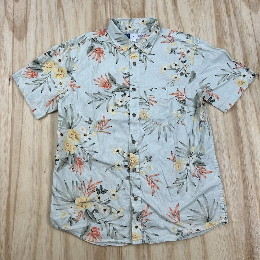 Old Navy Everyday Shirt Men's M Regular Fit Short Sleeve Hawaiian Button up